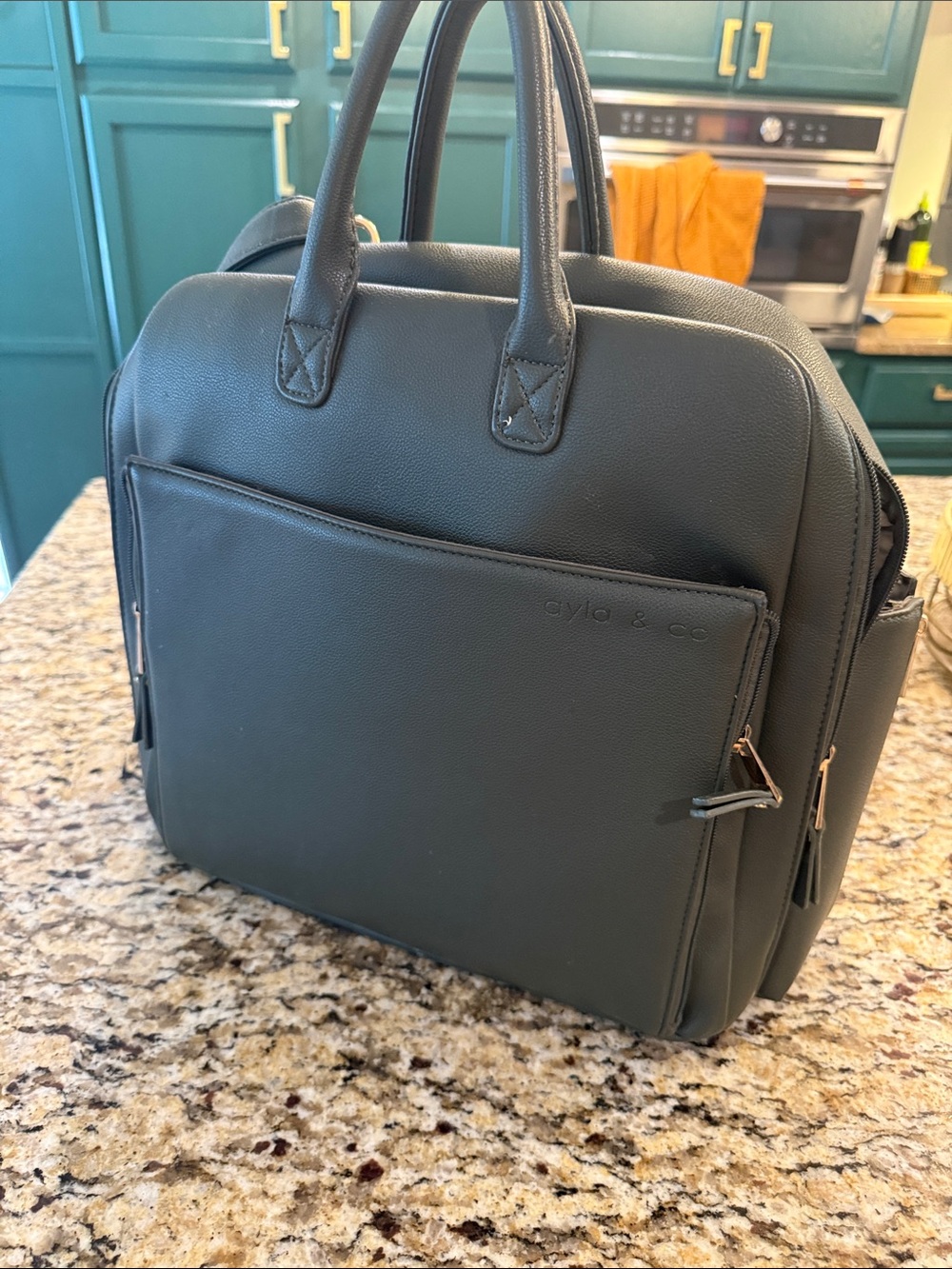 Ayla & Co green diaper bag